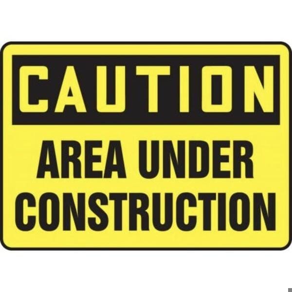 Accuform OSHA CAUTION SAFETY SIGN AREA UNDER MCRT609VS MCRT609VS - main